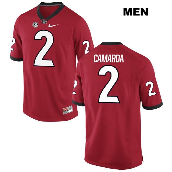 Georgia Bulldogs Men's Jake Camarda #2 NCAA Authentic Red Nike Stitched College Football Jersey PSR4156VD